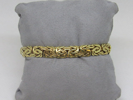 18KT Yellow Gold Byzantine Toggle Bracelet