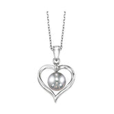 Silver White & Pearl Pendant