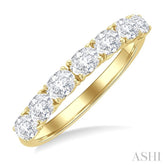 1 Ctw East-West Oval Cut Diamond Fashion Band in 14K Yellow Gold