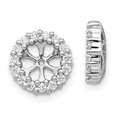 14k White Gold 1/2 carat Diamond Circle Earring Jackets