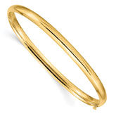 14k 3/16 Oversize High Polished 5.00mm Hinged Oval Bangle Bracelet