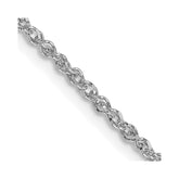 14K White Gold 20 inch 1.7mm Ropa with Lobster Clasp Chain