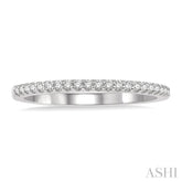 1/5 Ctw Round Cut Diamond Wedding Band in 14K White Gold
