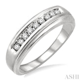 1/6 Ctw Round Diamond Men's Ring in 10K White Gold