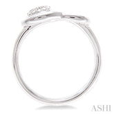1/50 Ctw Round Cut Diamond Fashion Ring in Sterling Silver