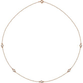 14K Rose Gold 1/2 CTW Natural Diamond 5-Station 18" Necklace