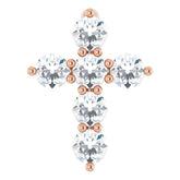 14K Rose Gold 1/4 CTW Natural Diamond Cross Pendant