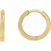 14K Yellow Gold Hinged 10 mm Hoop Earring