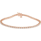 14K Rose Gold 2 CTW Natural Diamond Line 7 1/4" Bracelet