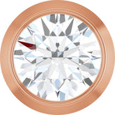 14K Rose Gold 1/4 CT Natural Diamond Slide Pendant