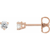 14K Rose Gold 1/4 CTW Natural Diamond Earrings
