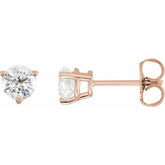 14K Rose Gold 3/4 CTW Natural Diamond Earrings
