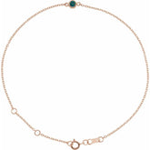 14K Rose Gold Lab-Grown Alexandrite Bezel-Set Solitaire 6 1/2-7 1/2" Bracelet