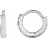 Platinum Hinged 8 mm Hoop Earrings