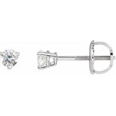 Sterling Silver 1/8 CTW Natural Diamond Earrings