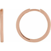 14K Rose Gold Hinged 18 mm Hoop Earring