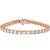 14K Rose Gold 9 CTW Lab-Grown Diamond Line 7 1/4" Bracelet