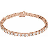 14K Rose Gold 6 CTW Lab-Grown Diamond Line 7 1/4" Bracelet