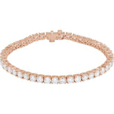14K Rose Gold 9 CTW Lab-Grown Diamond Line 7" Bracelet