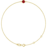 14K Yellow Gold Natural Ruby 6 1/2-7 1/2" Bracelet