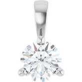 14K White Gold 1/4 CT Lab-Grown Diamond Pendant