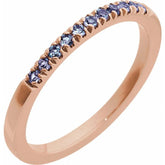 14K Rose Gold Natural Alexandrite Stackable Ring