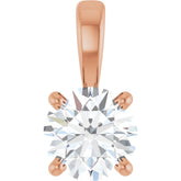 14K Rose Gold 1/2 CT Natural Diamond Pendant