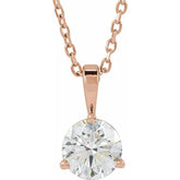14K Rose Gold 5/8 CTW Lab-Grown Diamond 18" Necklace