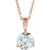 14K Rose Gold 1 CTW Lab-Grown Diamond 18" Necklace