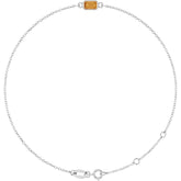 14K White Gold Natural Citrine 6 1/2-7 1/2" Bracelet