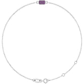 14K White Gold Lab-Grown Alexandrite 6 1/2-7 1/2" Bracelet