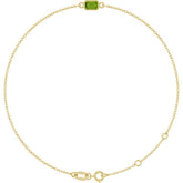 14K Yellow Gold Natural Peridot 6 1/2-7 1/2" Bracelet