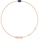 14K Rose Gold Lab-Grown Blue Sapphire 6 1/2-7 1/2" Bracelet