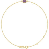 14K Yellow Gold Lab-Grown Alexandrite 6 1/2-7 1/2" Bracelet