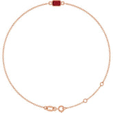 14K Rose Gold Lab-Grown Ruby 6 1/2-7 1/2" Bracelet