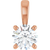 14K Rose Gold 1/3 CT Lab-Grown Diamond Pendant