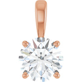 14K Rose Gold 1 1/4 CT Lab-Grown Diamond Pendant