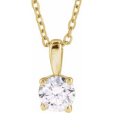 14K Yellow Gold 1 1/2 CT Natural Diamond 18" Necklace