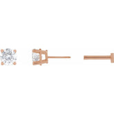 14K Rose Gold 1/2 CT Lab-Grown Diamond Earring