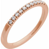 10K Rose Gold 1/6 CTW Lab-Grown Diamond Stackable Ring