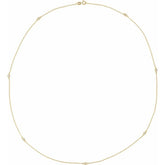 14K Yellow Gold 1/3 CTW Natural Diamond 7-Station 24" Necklace