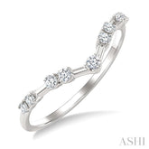 1/5 Ctw Chevron Round Cut Diamond Fashion Band in 10K White Gold