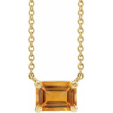 14K Yellow Gold Natural Citrine 18" Necklace