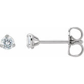 14K White Gold 3 mm Stuller Lab-Grown Moissanite™ Earrings
