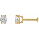 14K Yellow Gold 1/4 CT Natural Diamond Earring