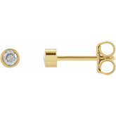 14K Yellow Gold 1/3 CTW Lab-Grown Diamond Micro Bezel-Set Earrings