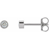 14K White Gold 1/2 CTW Lab-Grown Diamond Micro Bezel-Set Earrings