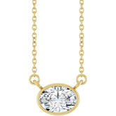 14K Yellow Gold 7/8 CT Lab-Grown Diamond 18" Necklace