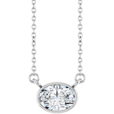 14K White Gold 7/8 CT Lab-Grown Diamond 18" Necklace