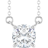 14K White Gold 1 CT Lab-Grown Diamond 18" Necklace